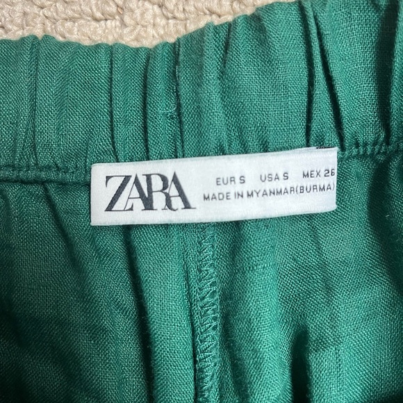 Zara Green Linen Two-Piece Set - Picture 4 of 6